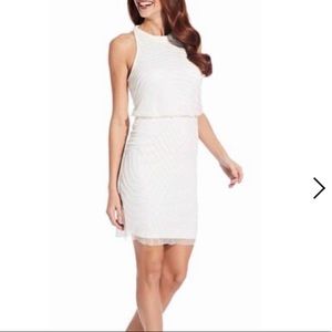 White beaded Adrianna Papell dress never worn